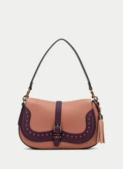 Bolsa de ombro  almond-vinho