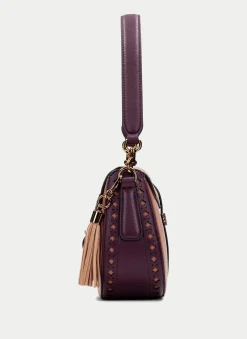 Bolsa de ombro almond-vinho