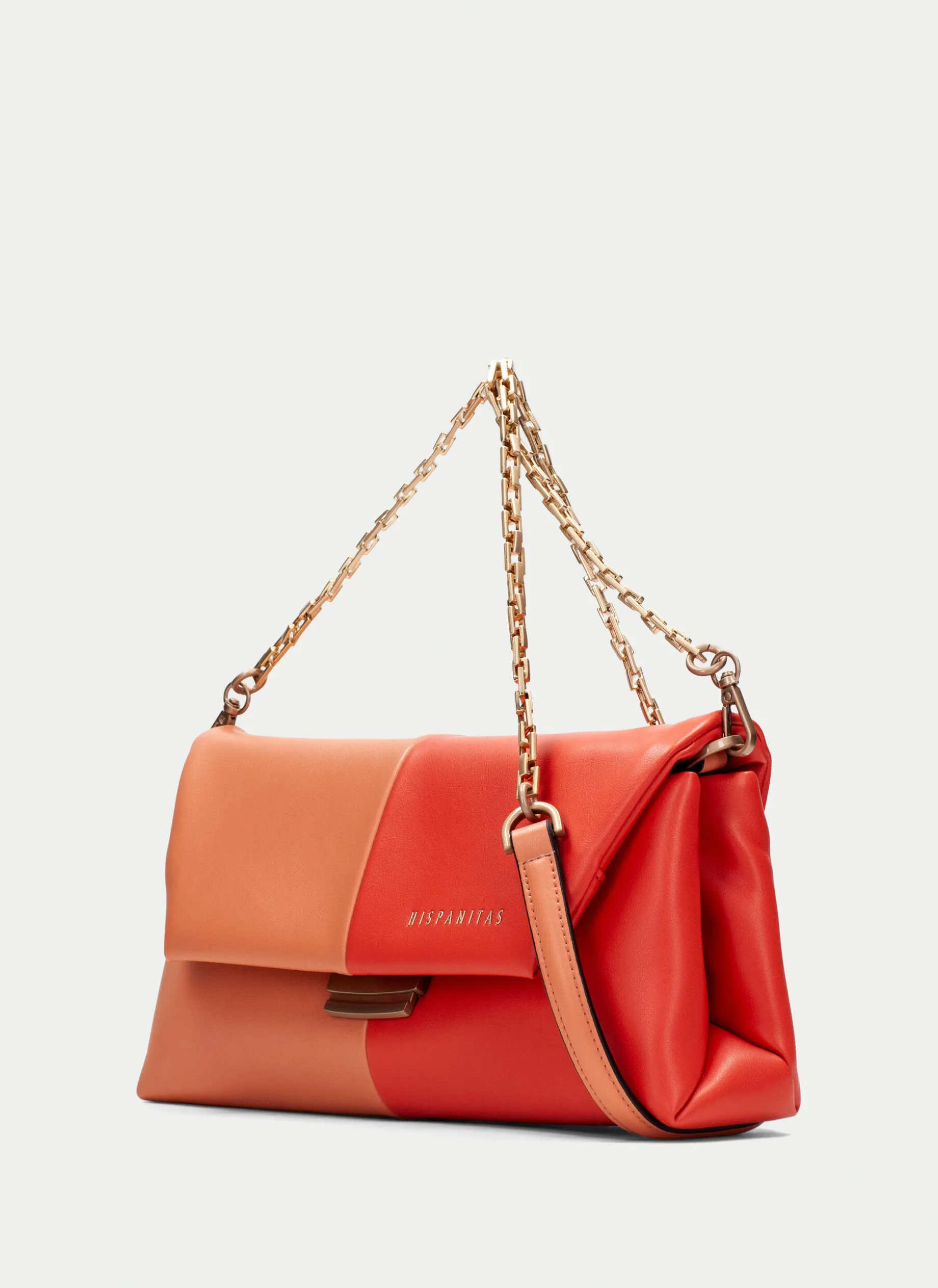 Bolsa de ombro coral-scarlet