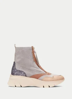 Botins Desportivos helsinki cinza-areia-glitter