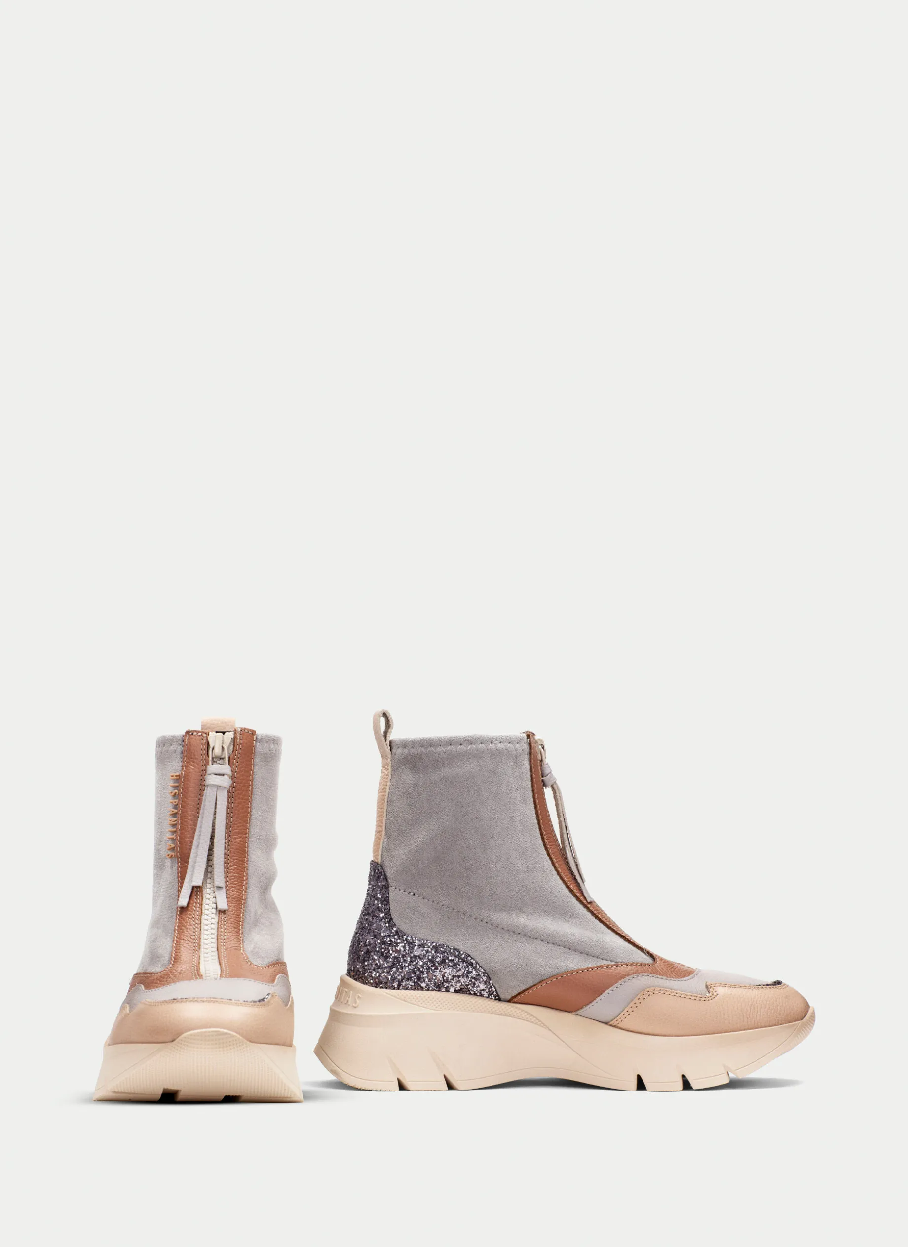 Botins Desportivos helsinki cinza-areia-glitter