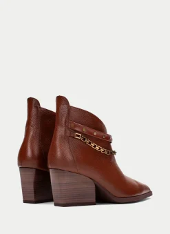 Botins sidney couro