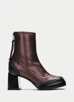Botins tokio preto-bronze