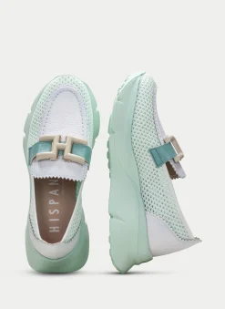 Moccasins Desportivos hawai branco-aquamarine