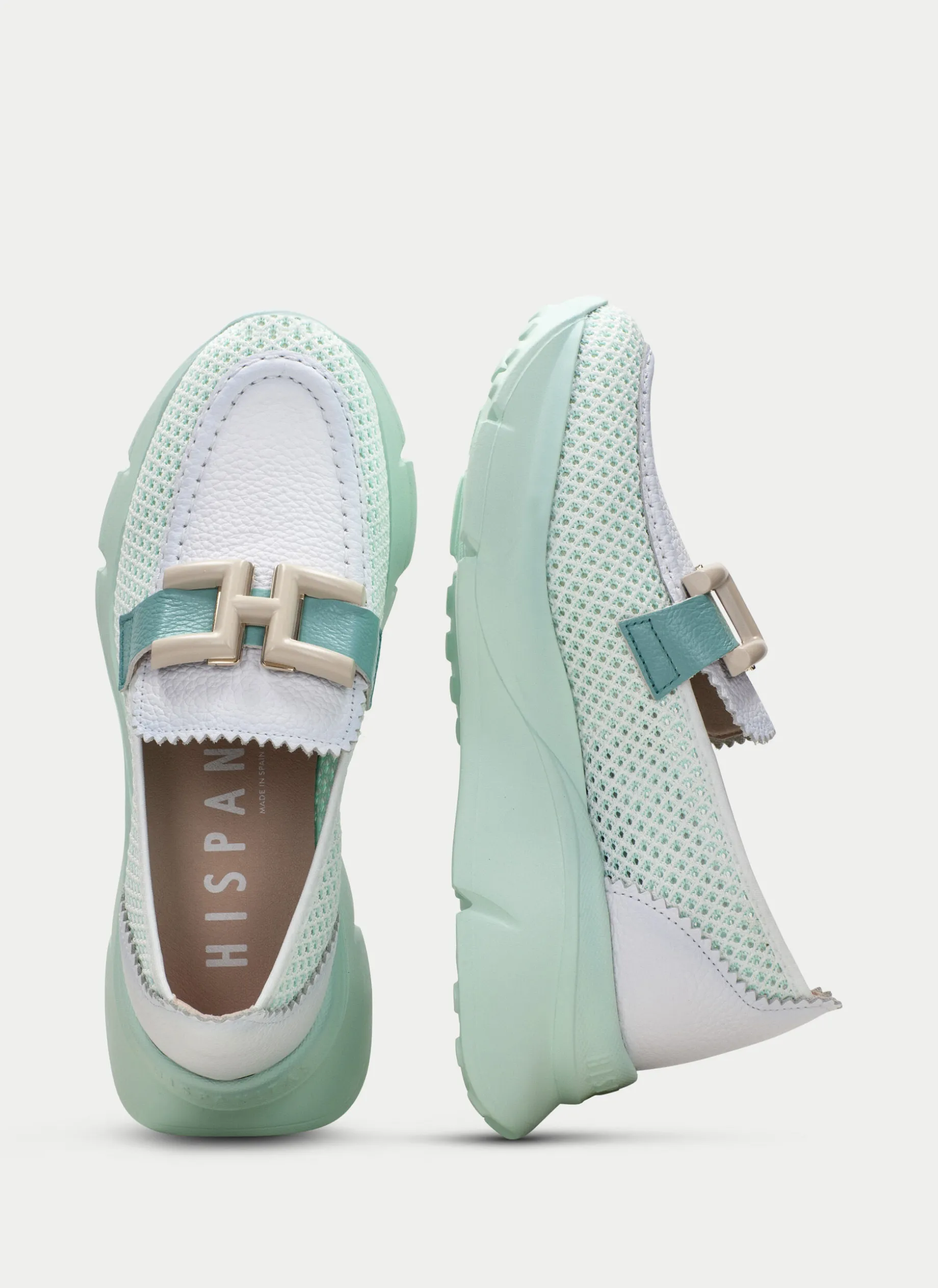 Moccasins Desportivos hawai branco-aquamarine