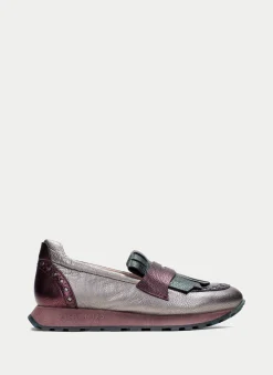 Moccasins Desportivos loira multi-metal