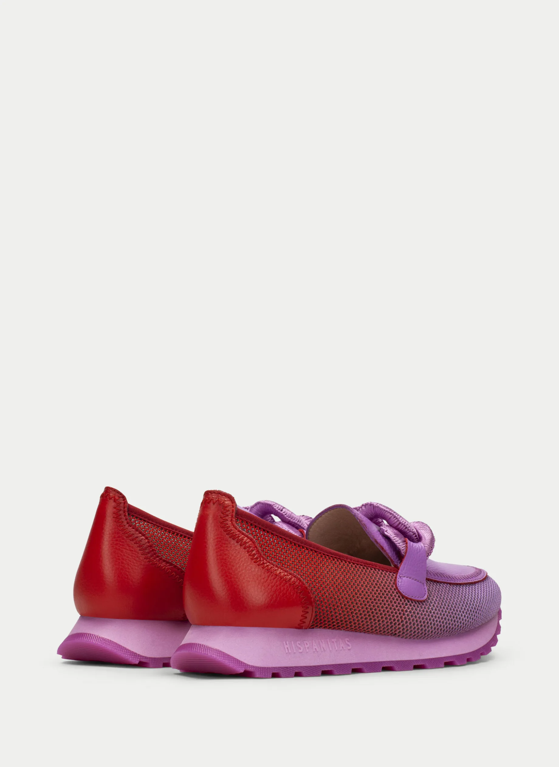 Moccasins Desportivos loira violet-vermelho