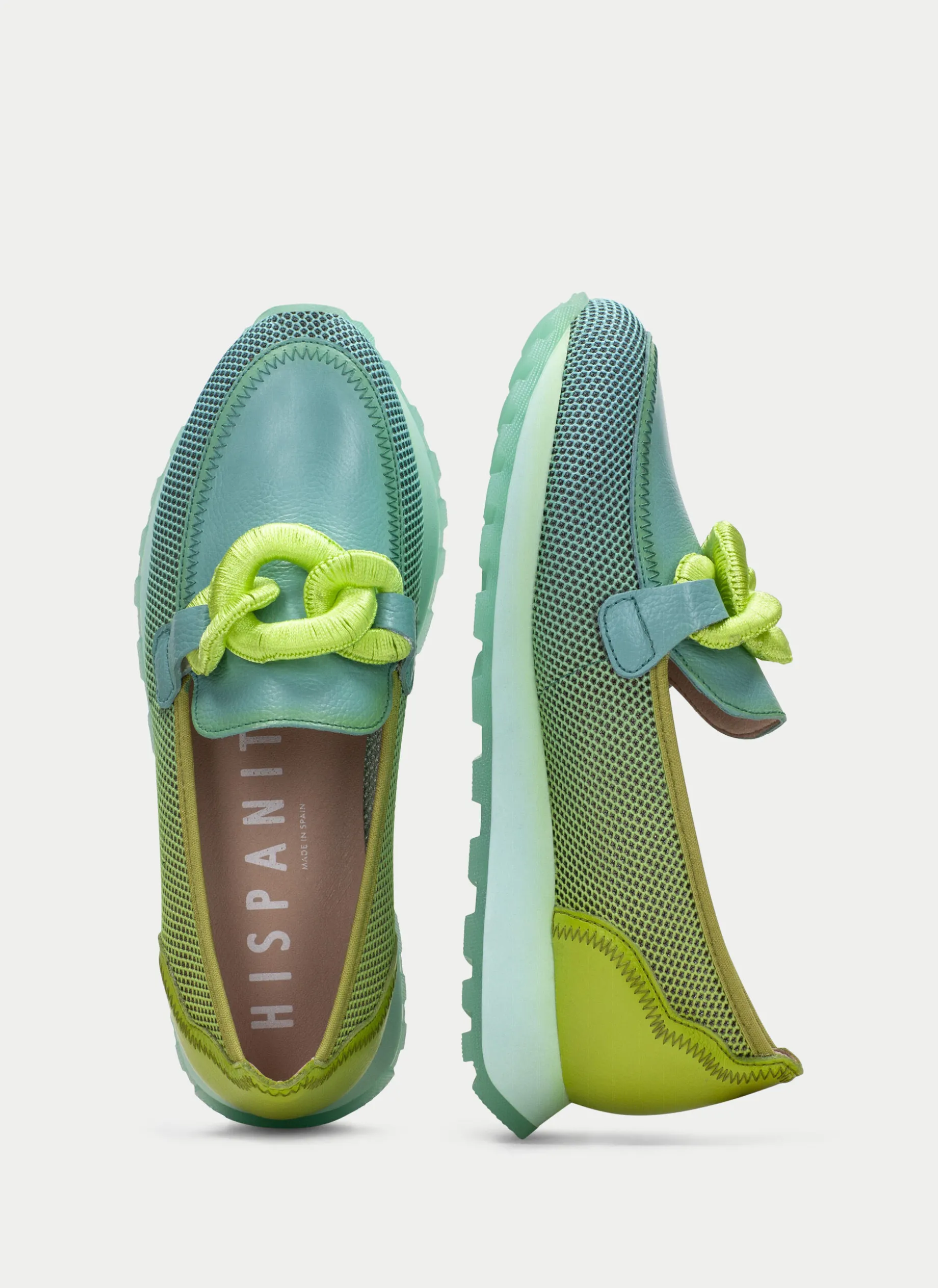 Moccasins Desportivos loira aquamarine-kiwi