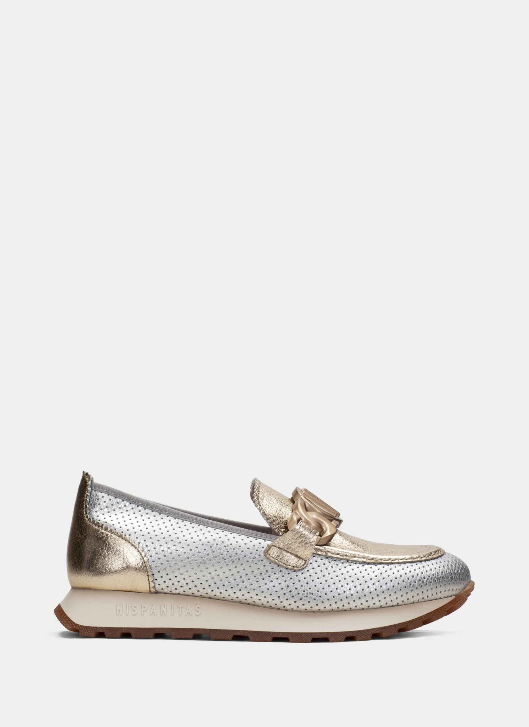 Moccasins Desportivos loira oro-plata