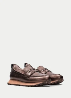 Moccasins Desportivos loira bronze