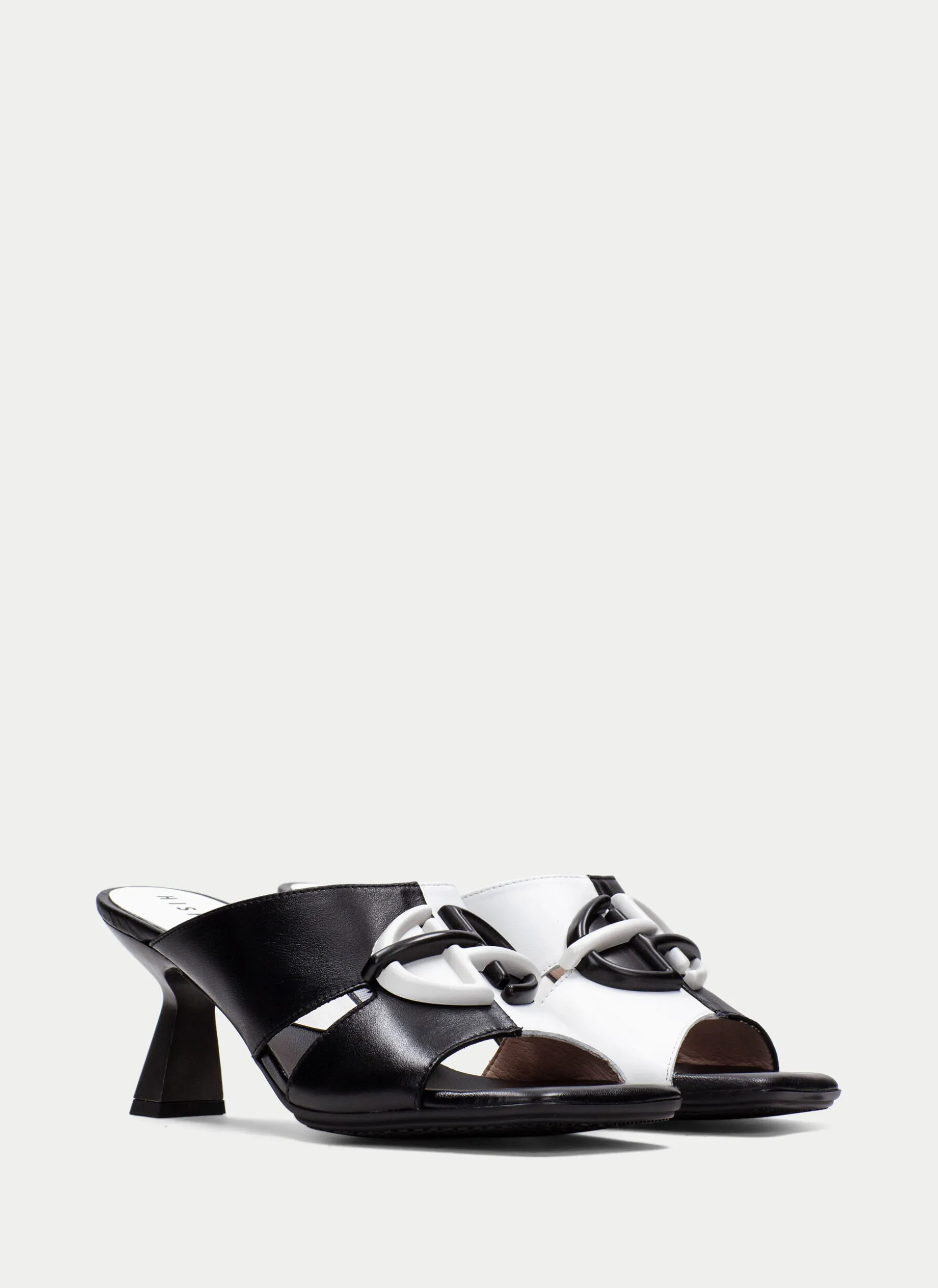 Sandalias Sem Salto danielle preto-branco