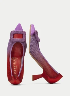 Sapato de Salto nova violet-vermelho