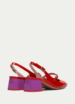 Slingback malta vermelho