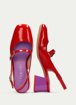 Slingback malta vermelho