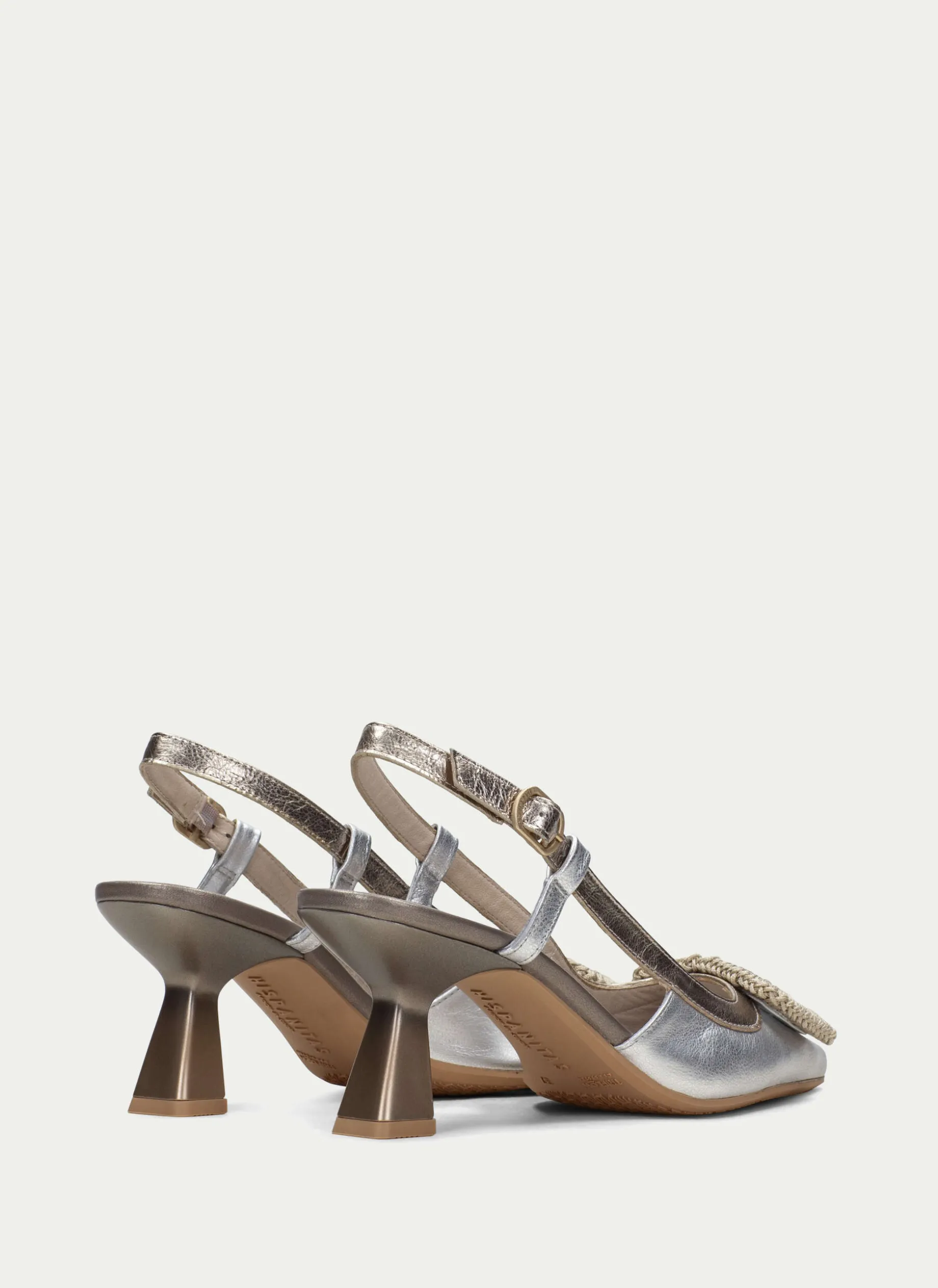Slingback nova prata-ouro
