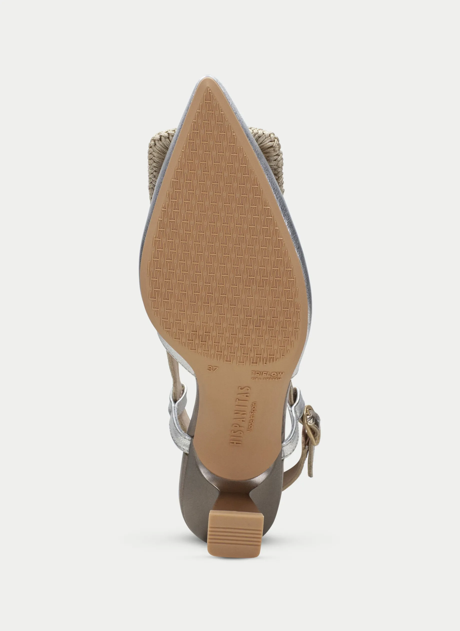 Slingback nova prata-ouro