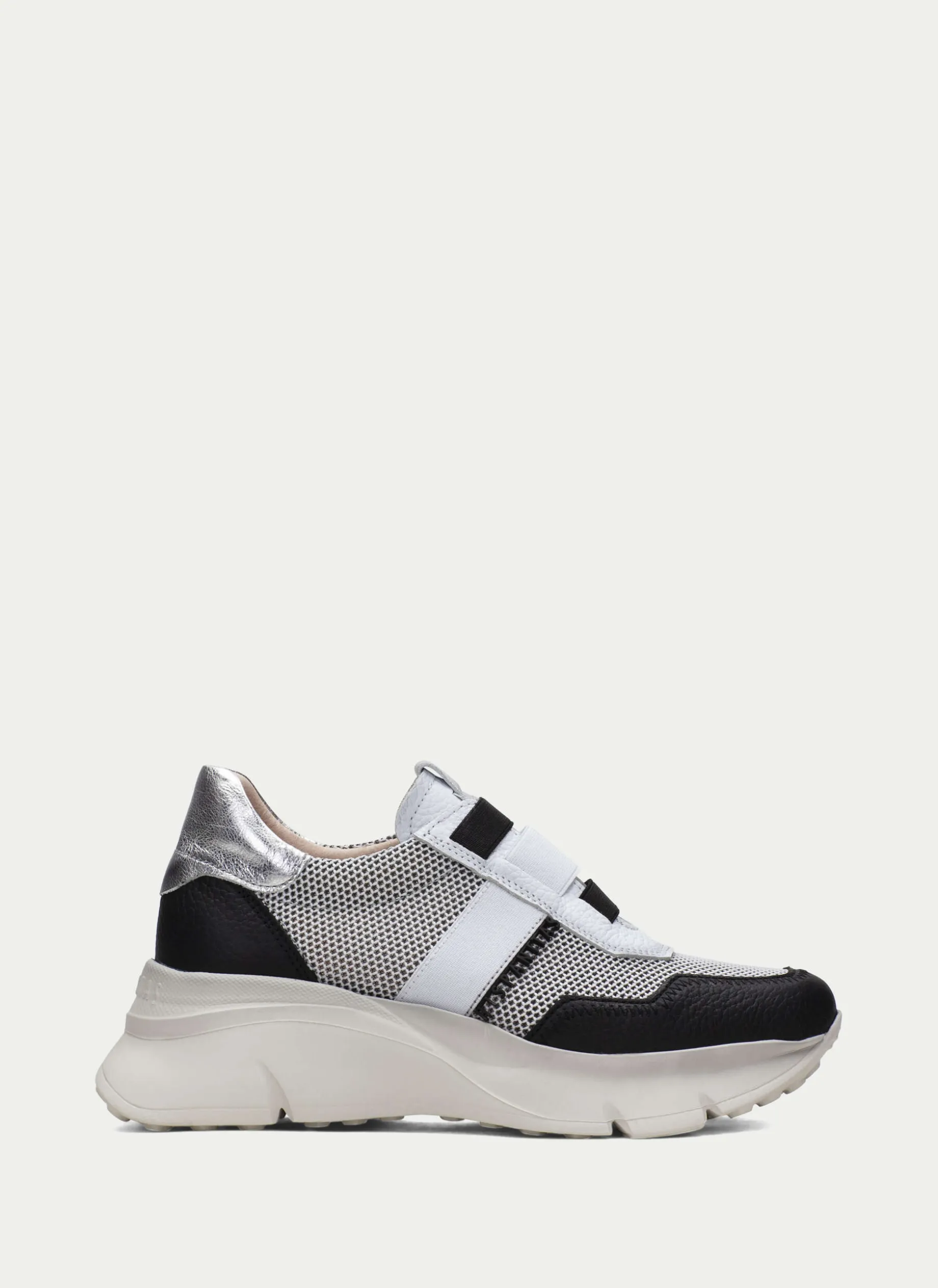 Sneakers hawai branco-preto-prata