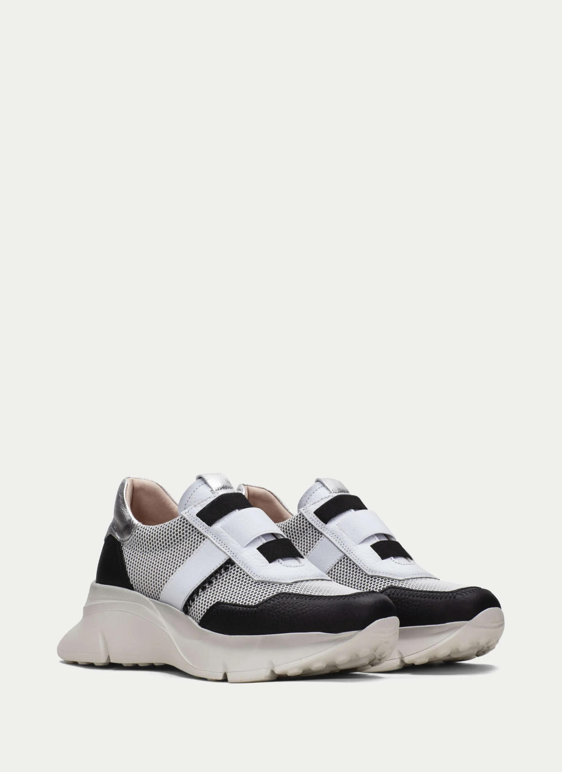Sneakers hawai branco-preto-prata