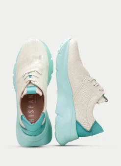 Sneakers hawai creme-aquamarine