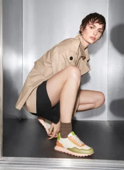 Sneakers loira aloe-creme-pessego