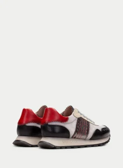 Sneakers loira preto-cinzento-vermelho