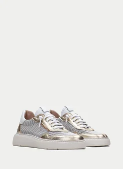 Sneakers oceania branco-ouro