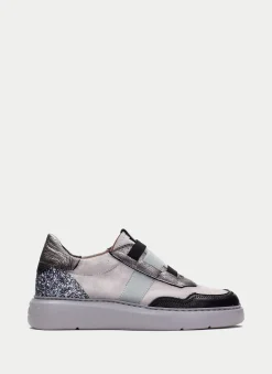 Sneakers oceania preto-cinzento-glitter