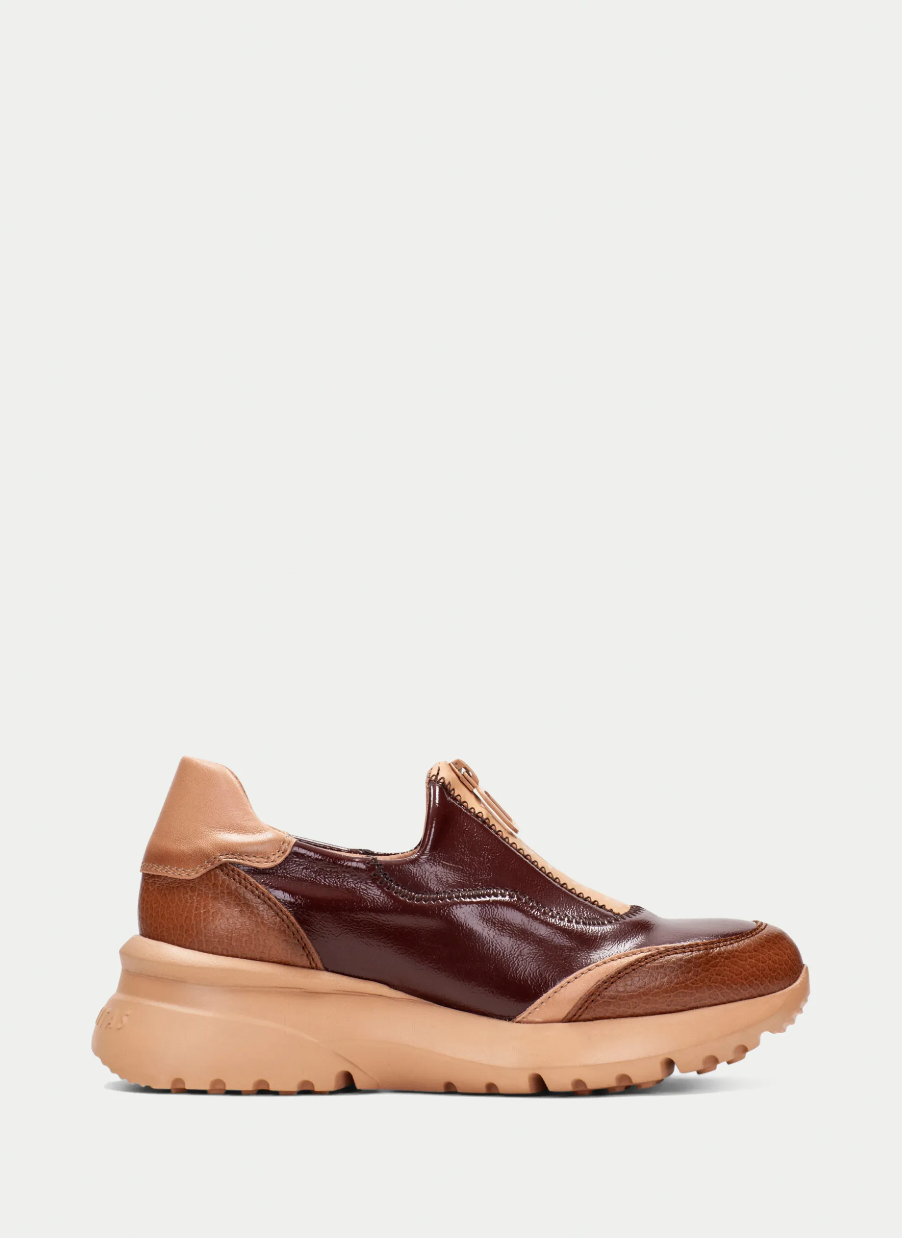 Sneakers polinesia couro-marrom