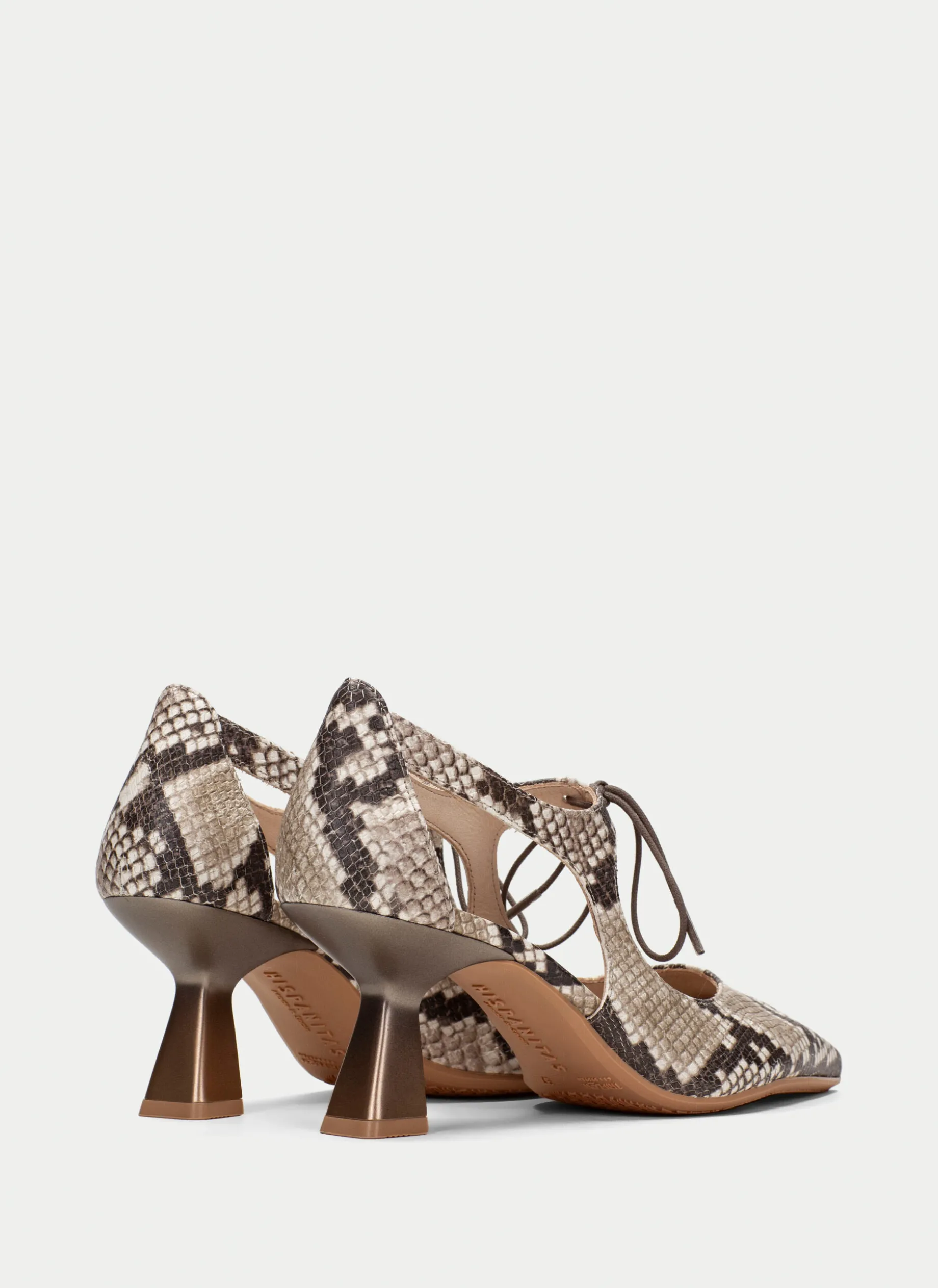Zapatos Tacon nova snake-taupe